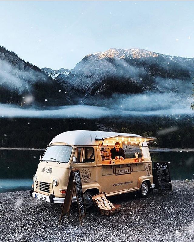 风靡国外的移动咖啡车