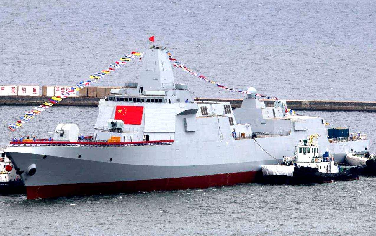 055型万吨级驱逐舰开始"下饺子",服役1艘,海试1艘,建造中5艘