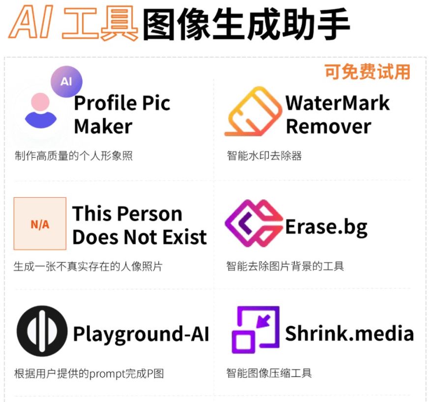 整理了几款可以免费使用的ai工具