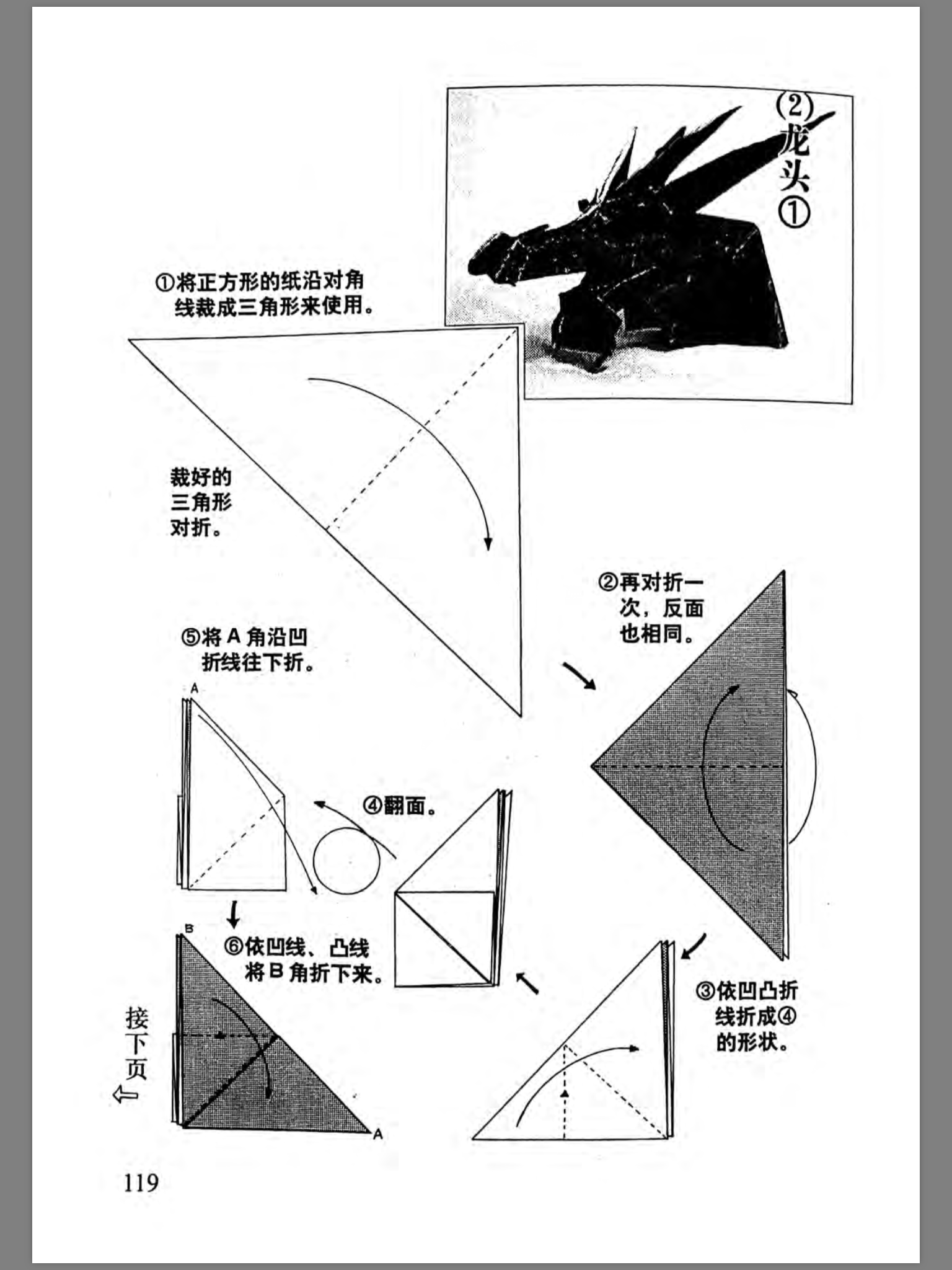 折纸战士之折纸宝典1分享(11)(天使 龙头)