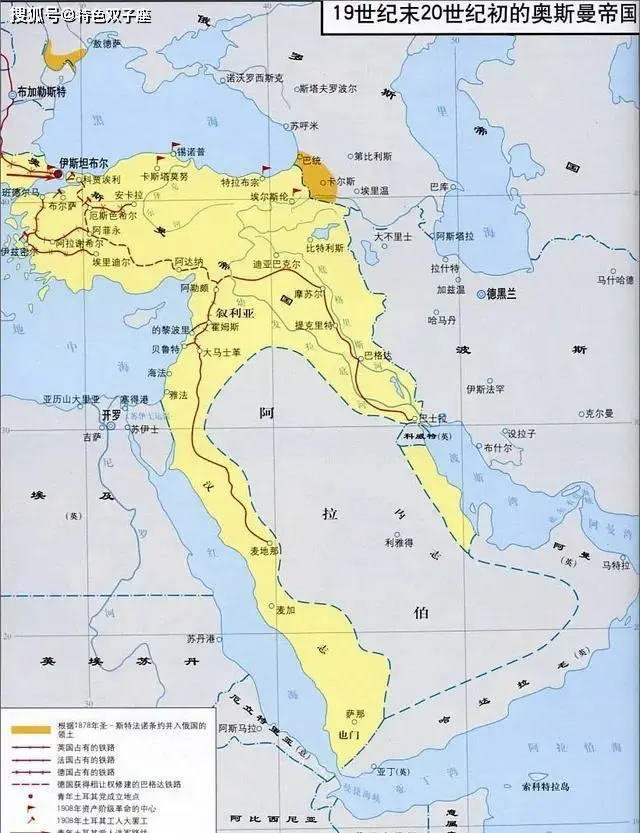 (1913年后帝国的版图)