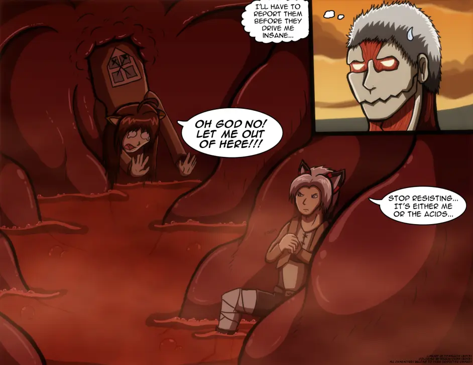 【demi/vore/micro/macro】进击的巨人亚人丸吞图转载 fa站作者：indibleediblecalico