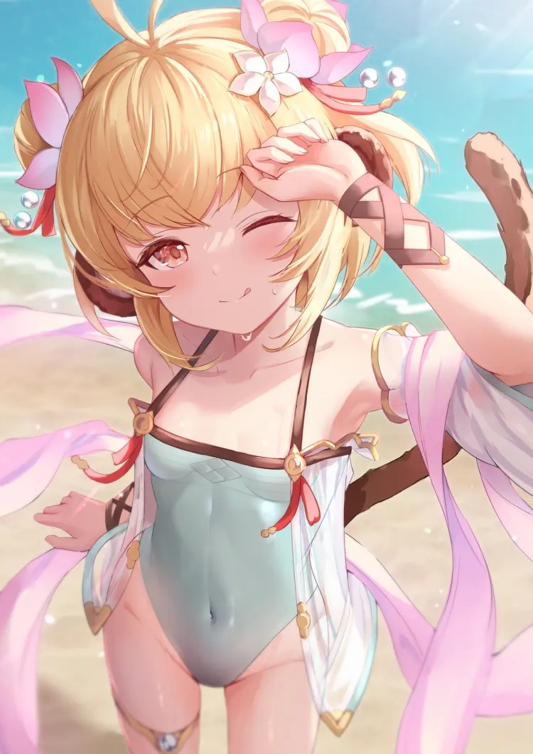美少女泳装(动漫壁纸)