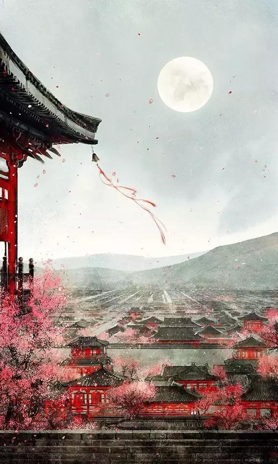 美人水彩画,古香古色,韵味十足