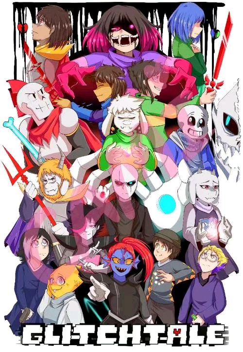 传说美图集 glitchtale中的chara和asriel (17) glitchtale中的gaster