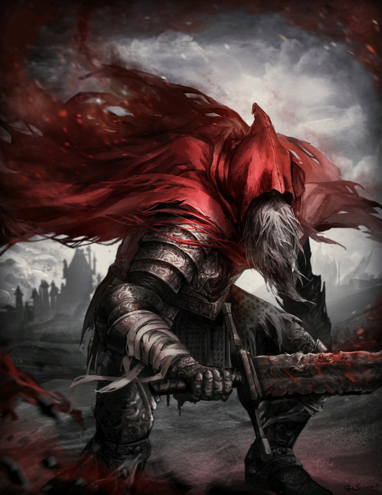 【p站转载】黑魂3boss:奴隶骑士盖尔