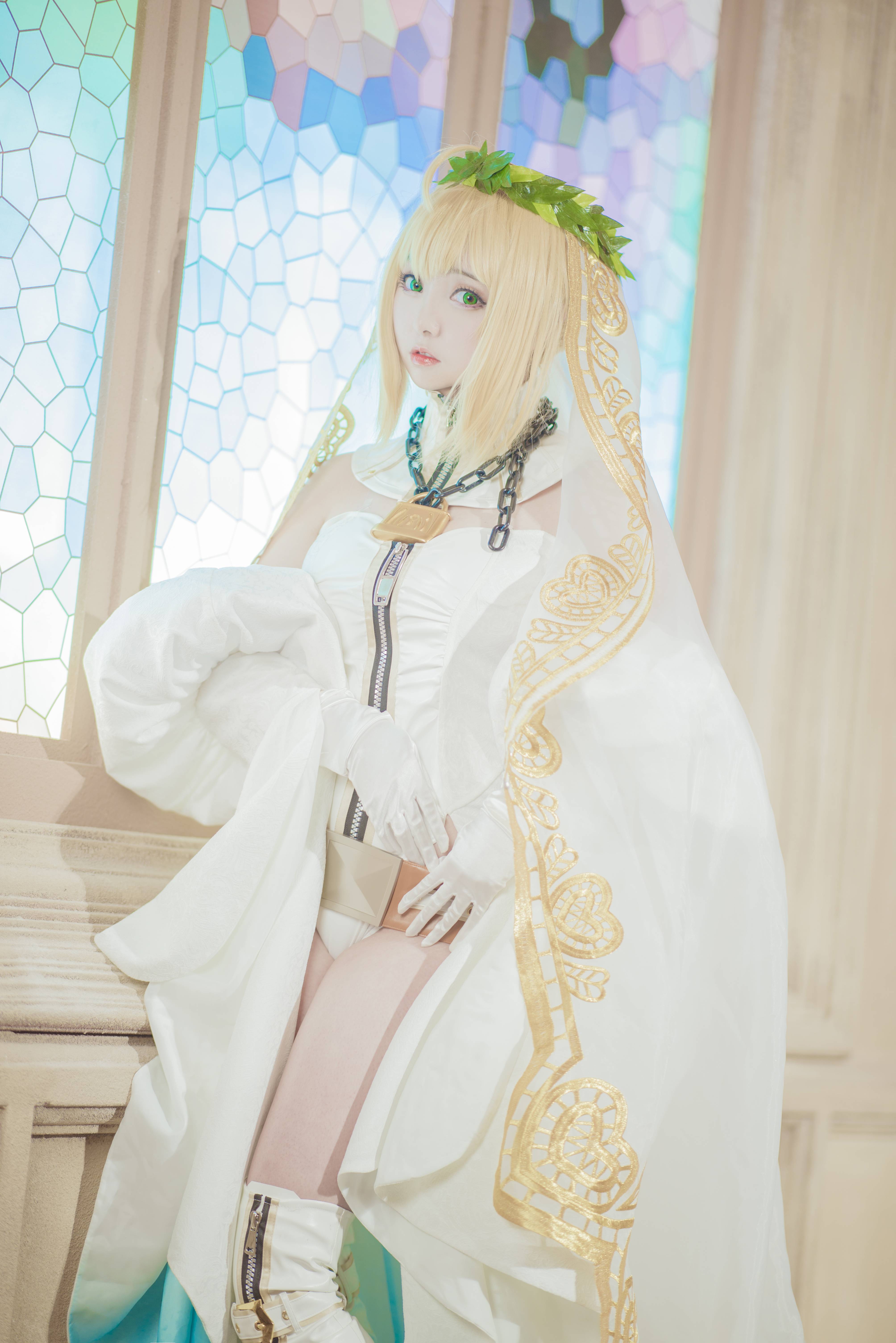 精选美少女cosplay系列,尼禄花嫁