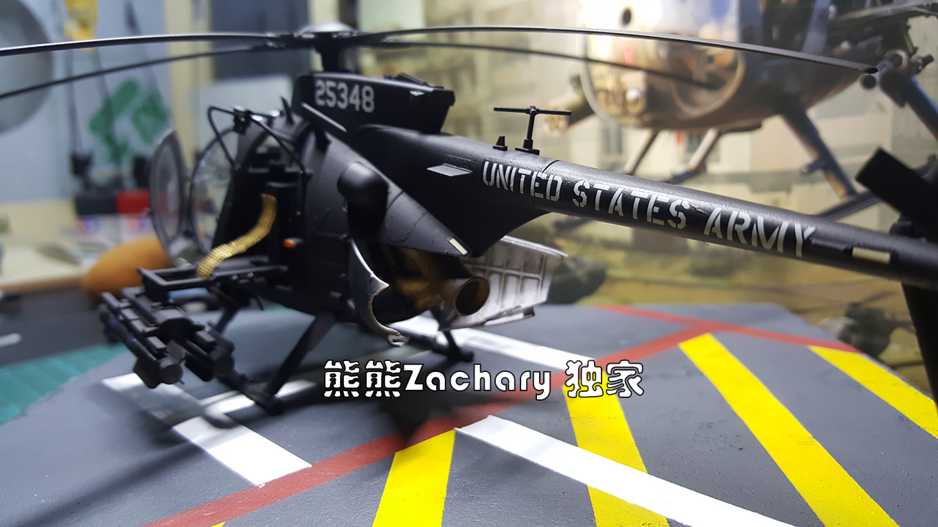 【kitty hawk ah-6j】美国"小鸟"直升机(攻击型)组装上色地台全纪实