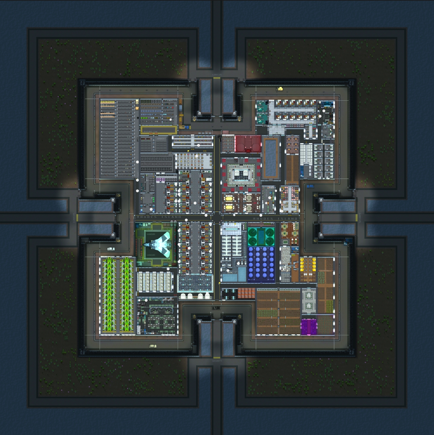 【边缘方舟】rimworld建筑作品 《罗德岛驻环世界分部