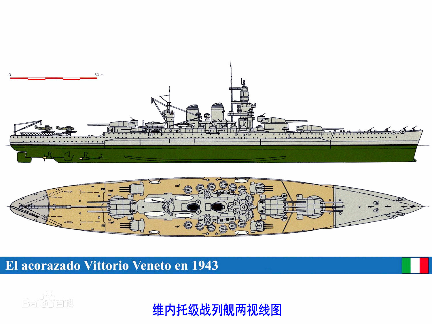 维内托级战列舰两视图