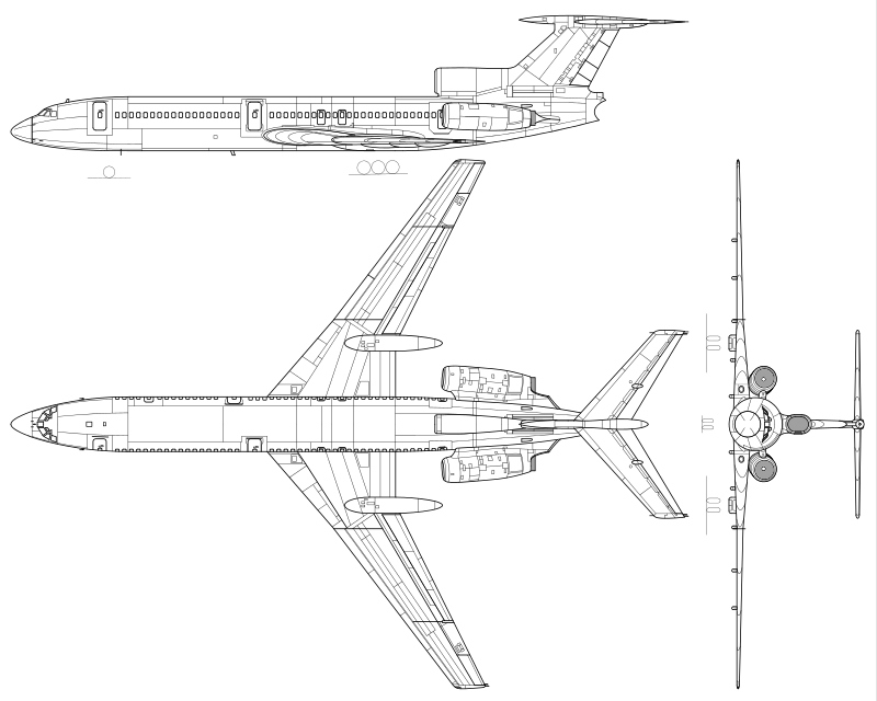 苏联民航飞机介绍图波列夫篇图154