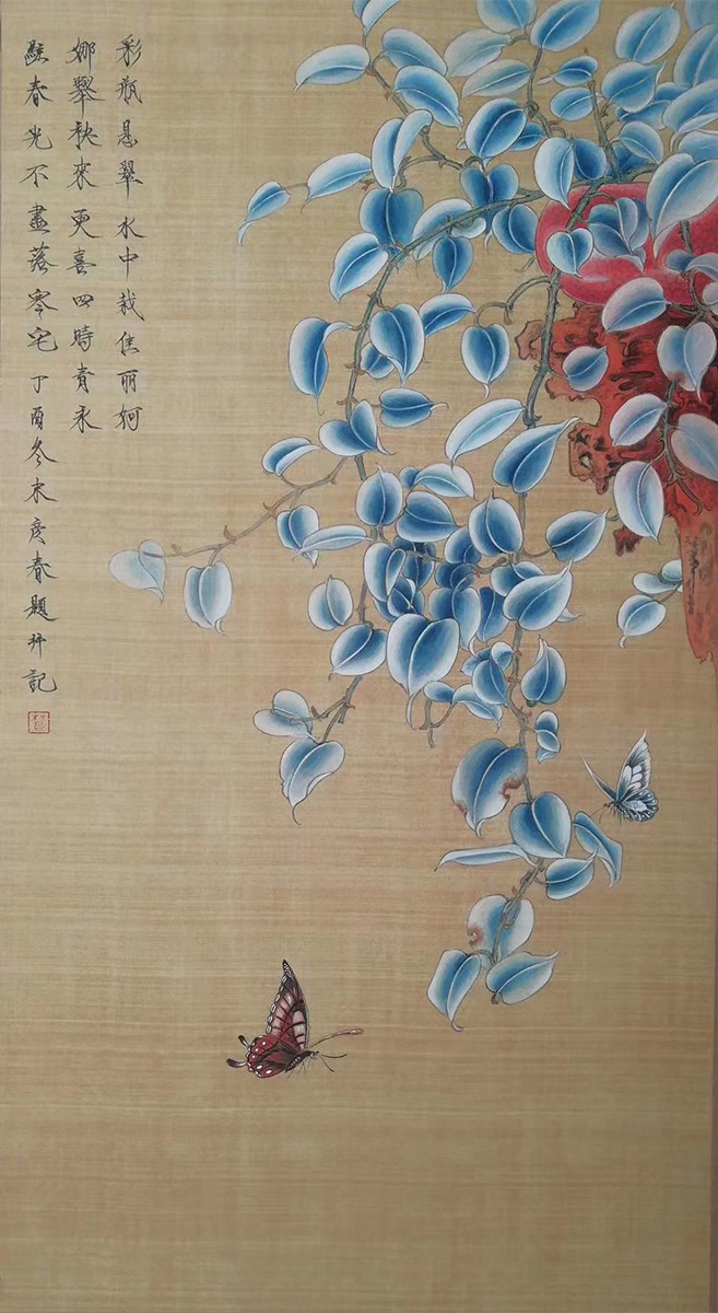 复古风工笔花鸟画楚彦春仿古花鸟作品欣赏