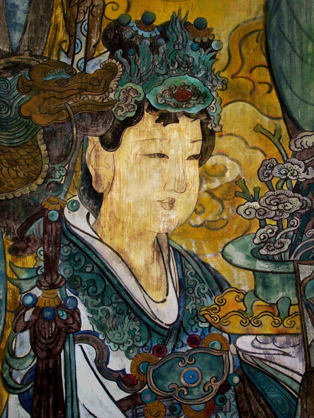 山西永乐宫元代壁画《朝元图》局部临摹