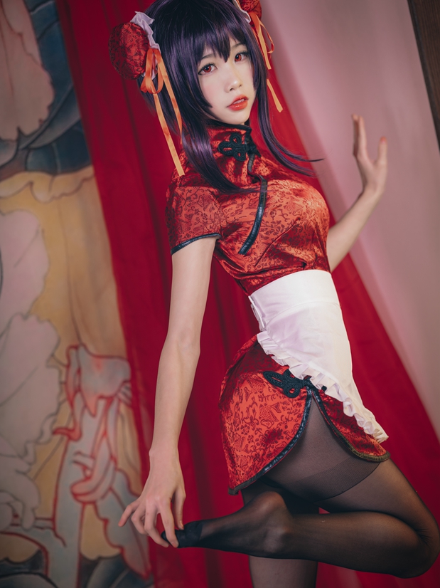 水淼神级 cos轻小说《不起眼女主角培育法》女主"霞之