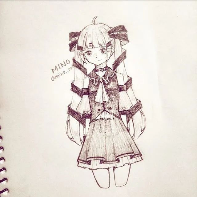 兴趣 绘画 【画画素材资源库】可爱动漫女孩新手入门临摹手绘素材