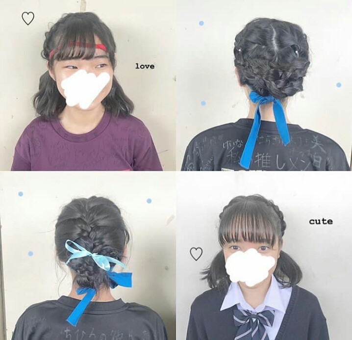 日系可爱少女感学生jk日常发型编发参考