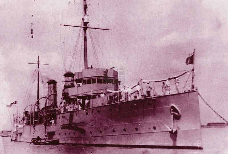 原中国炮舰永翔号,1912年购自日本,1937年刘公岛自沉,被日本打捞后