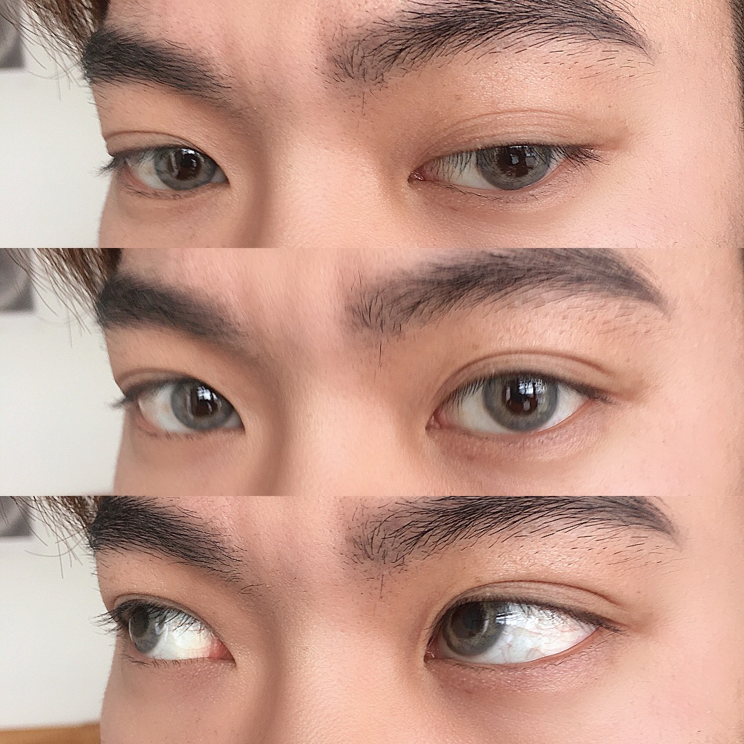 男孩子手头所有的美瞳试戴图