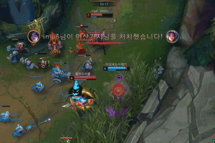 gank思路: 潘森的gank简单粗暴,伤害非常高,唯一的问题在于w的距离