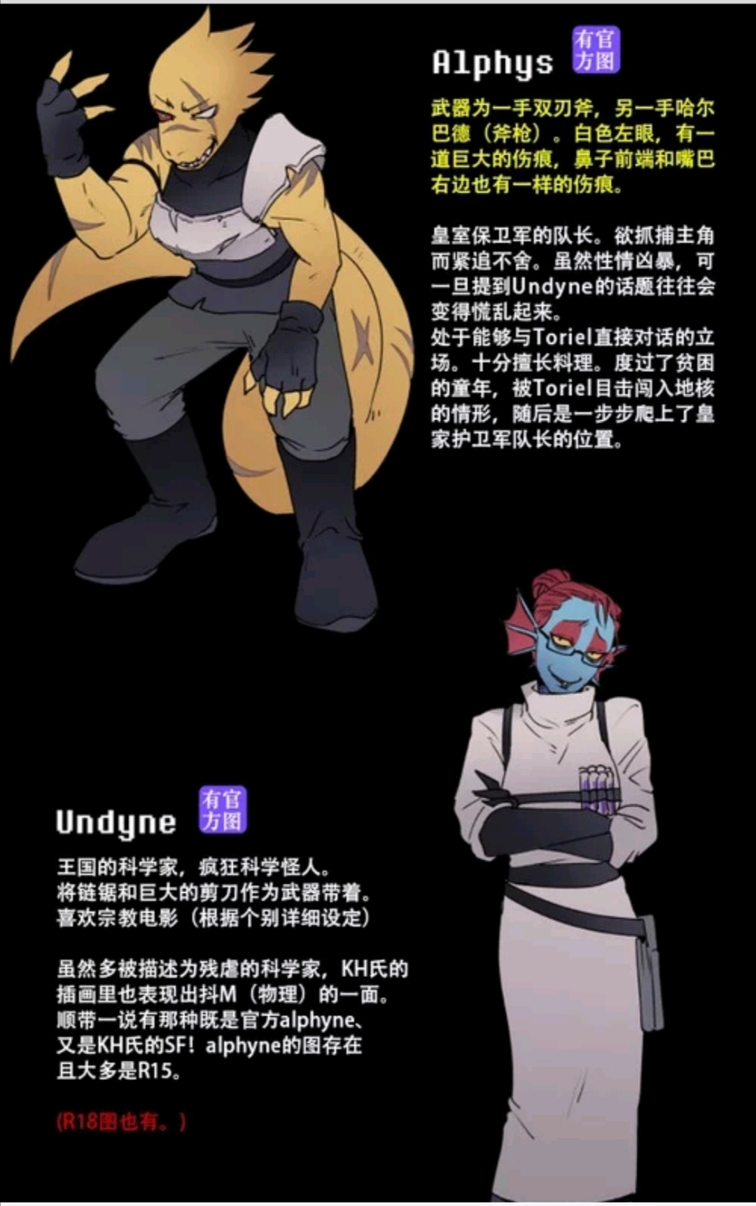 所有swapfell里的人物介绍,想了解他们的话就点进来看看吧.
