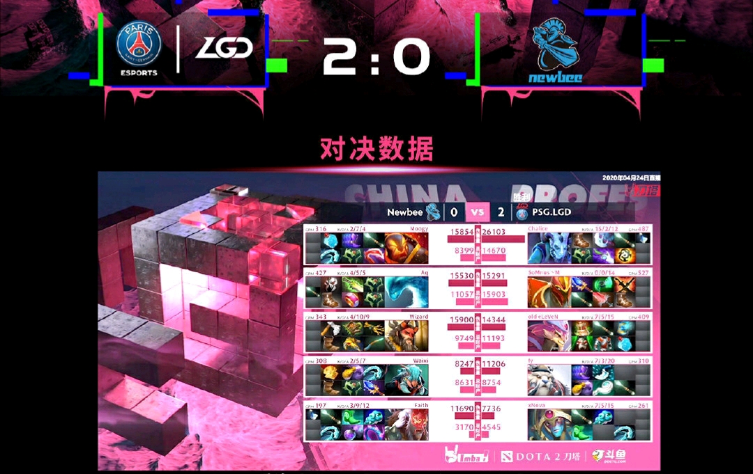 lgd vs newbee第二局面板