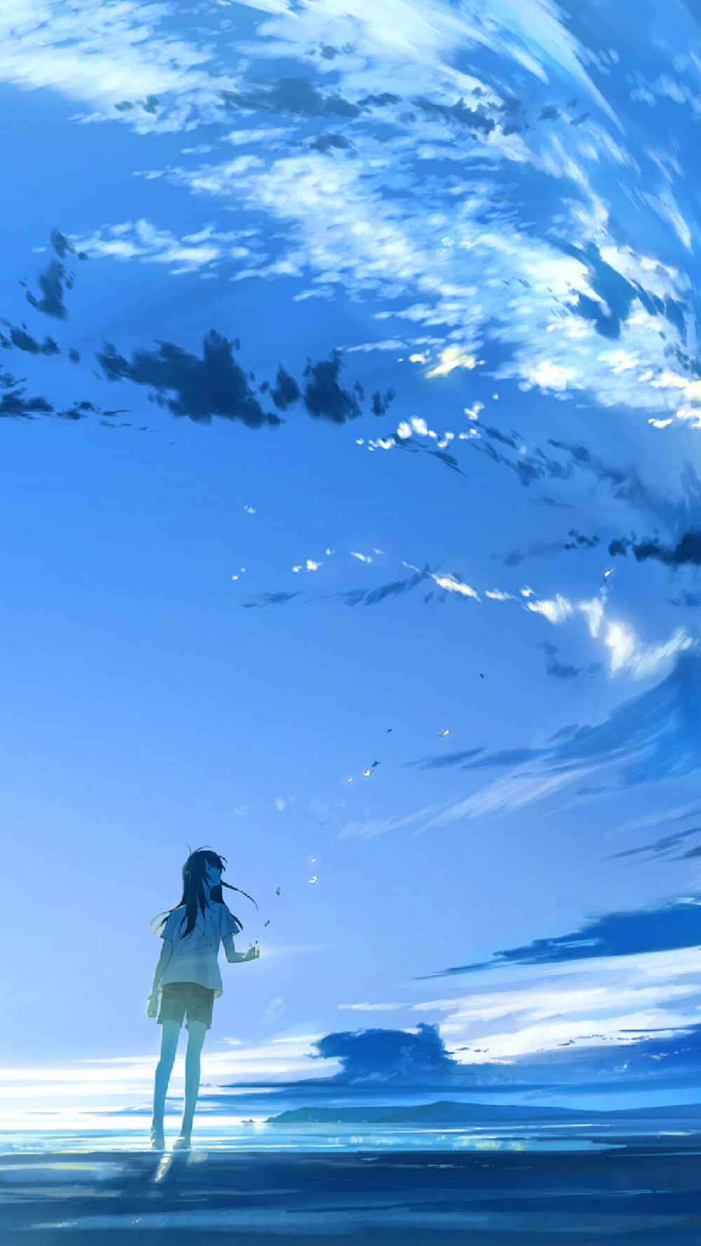 手机壁纸|二次元竖屏壁纸第16期 夏日の晴空 by:b站盐泽 2021年5月9日