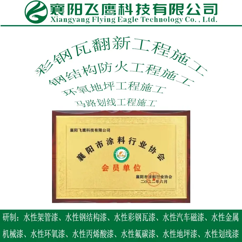 湖北省涂料行业协会襄阳分会成员 襄阳飞鹰科技有限公司企业简介