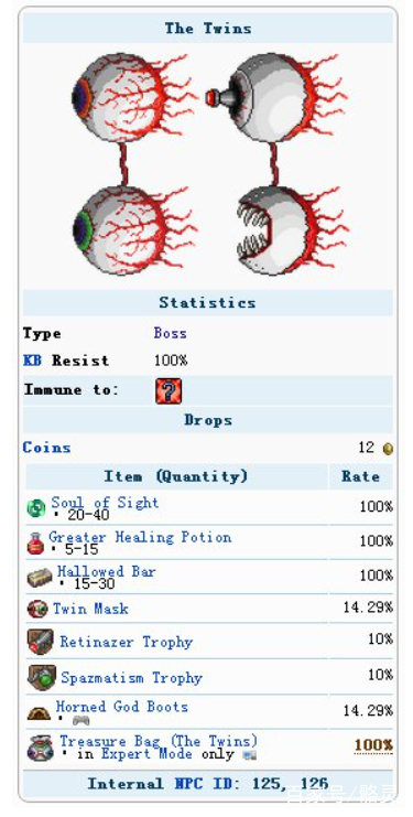 泰拉瑞亚(terraria):boss大盘点(双子魔眼)