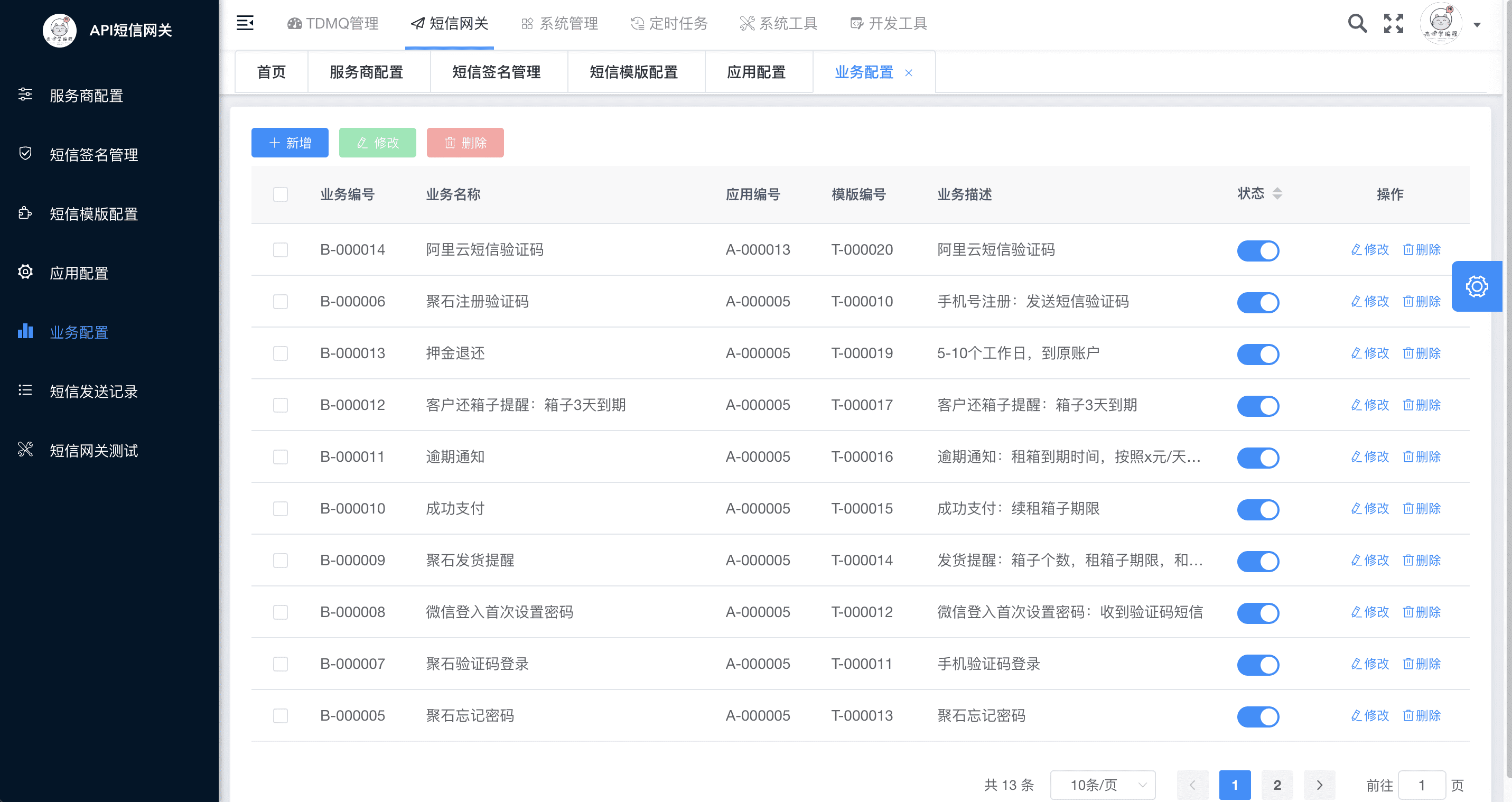 杰子学编程-业务模版配置 杰子学编程-业务模版配置