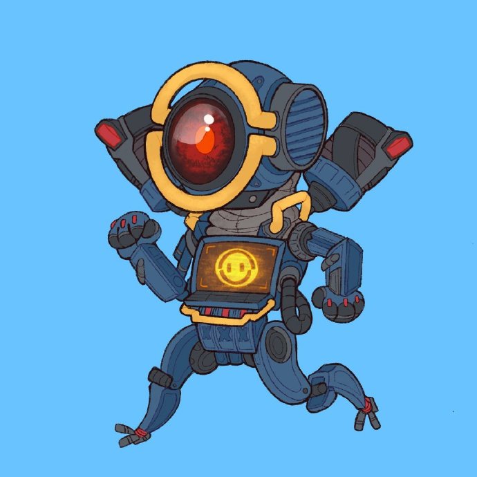 玩家自制:apex英雄q版小贴纸-机器人(cr.twitter-kaiju_coffee)