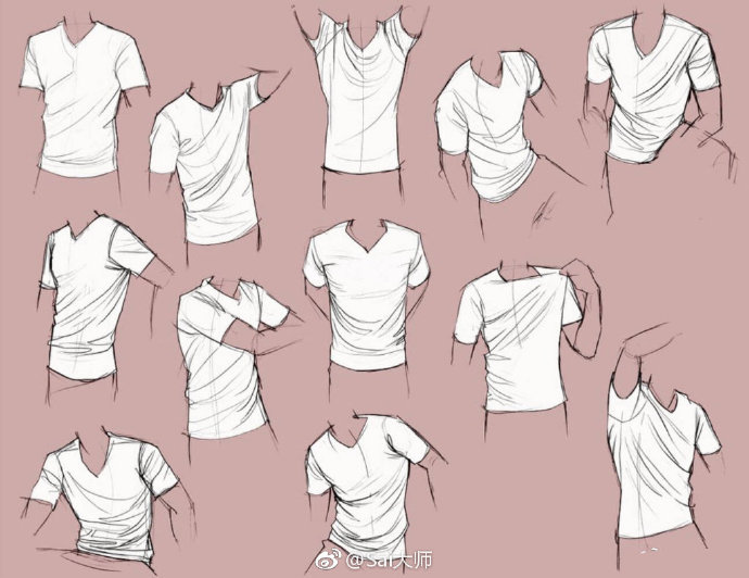 画衣服褶皱困难户抱走练习