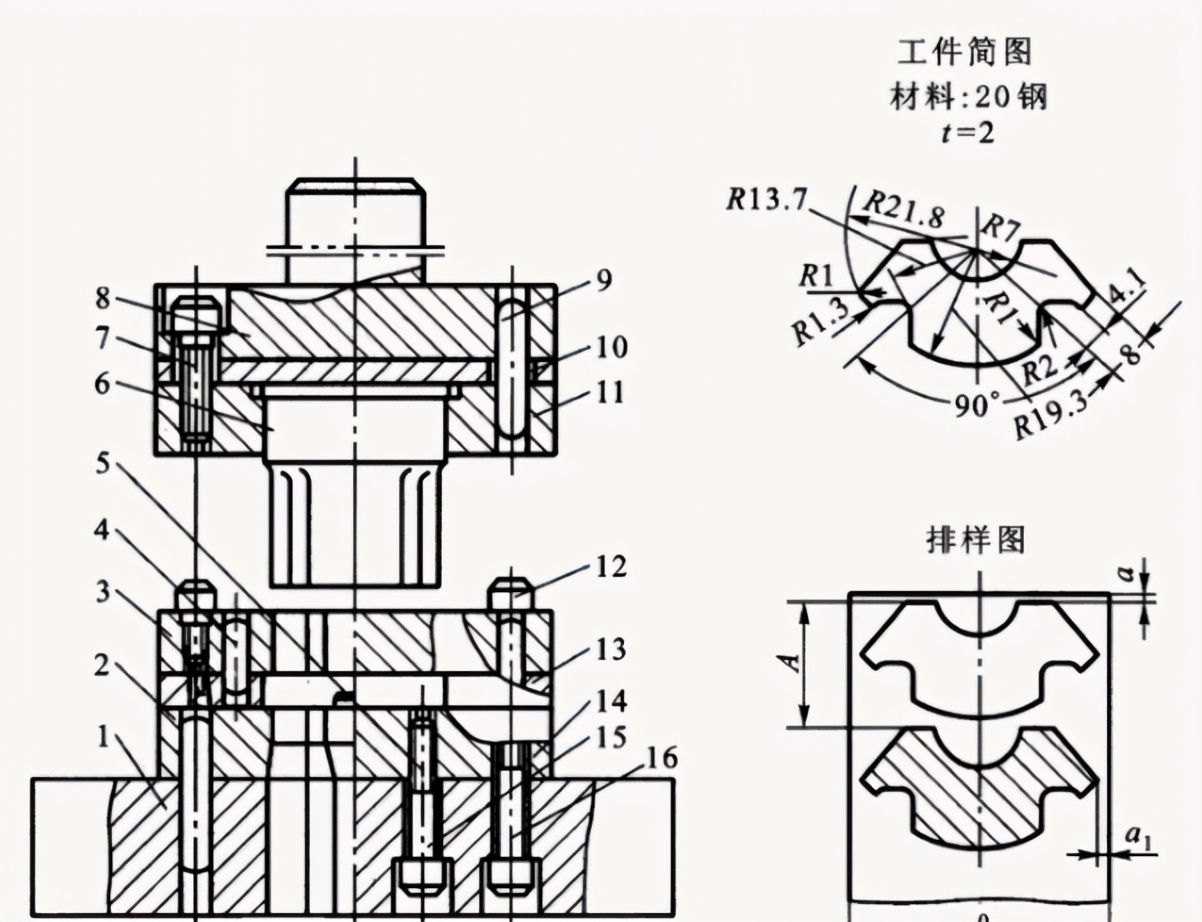 五金汽车冲压模具之冲裁模的结构构造