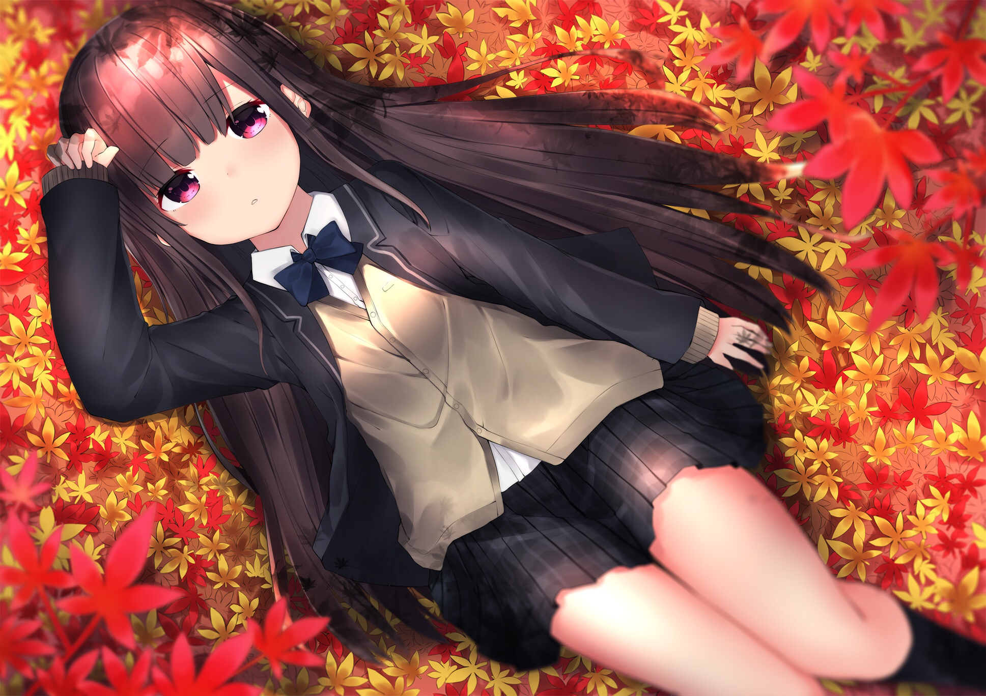 壁纸p站精选校服少女高清壁纸每一张都是精华啊