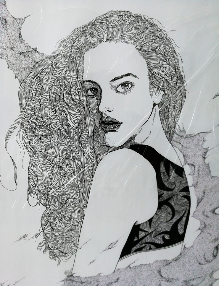 【我的绘画作品分享】黑白装饰画第一期