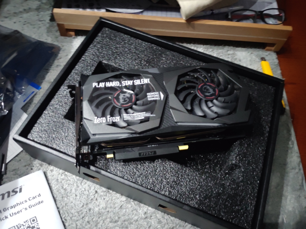 售价2599的 msi1660ti 魔龙开箱 滴 降智卡
