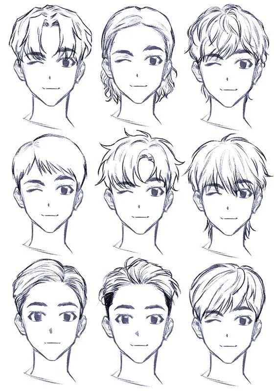 【绘画素材】别再画同一个发型啦~日系男生发型参考大全