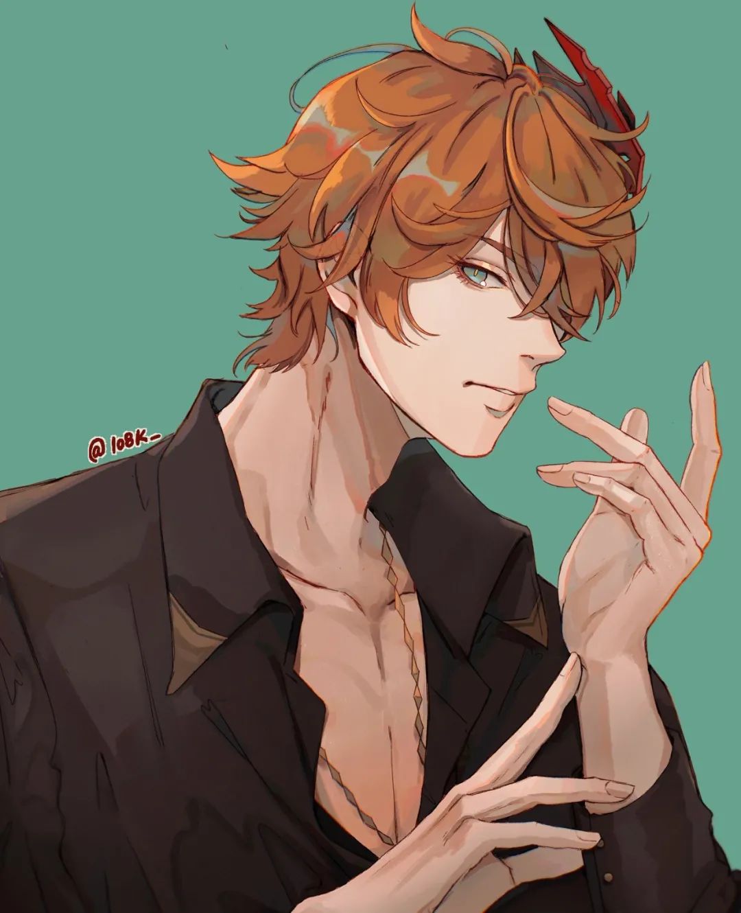(动漫男生) 画师:@1o8k_ 大触养成qq群:1082224977 免费领取绘画素材