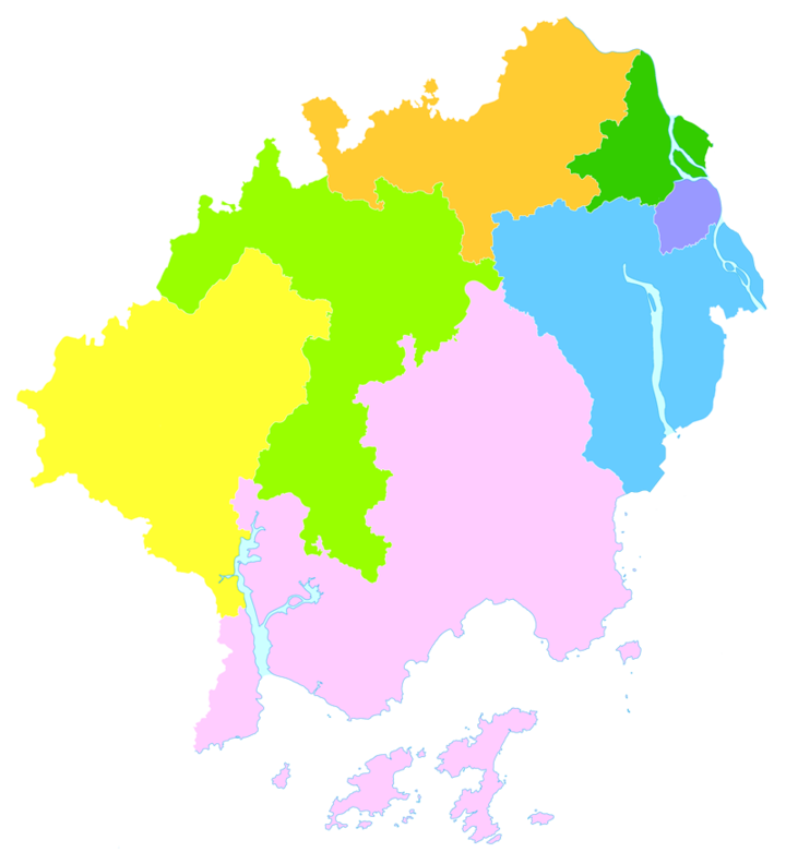 广东省各市县级地图以及通知
