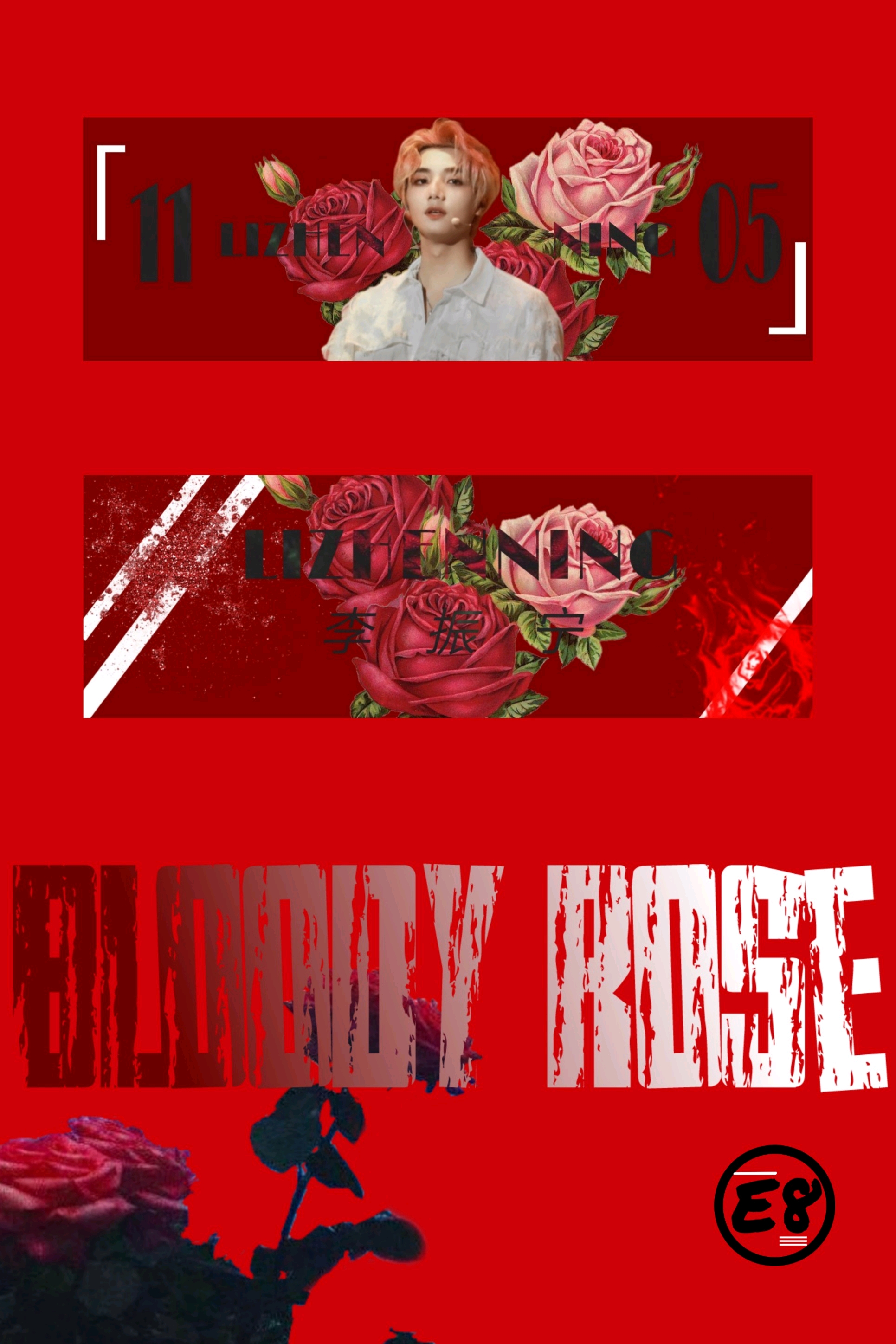 〔李振宁〕bloody rose——「透扇 透卡 应援手幅」