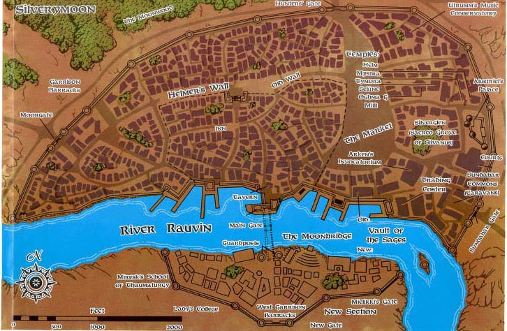 银月城地图,1370年