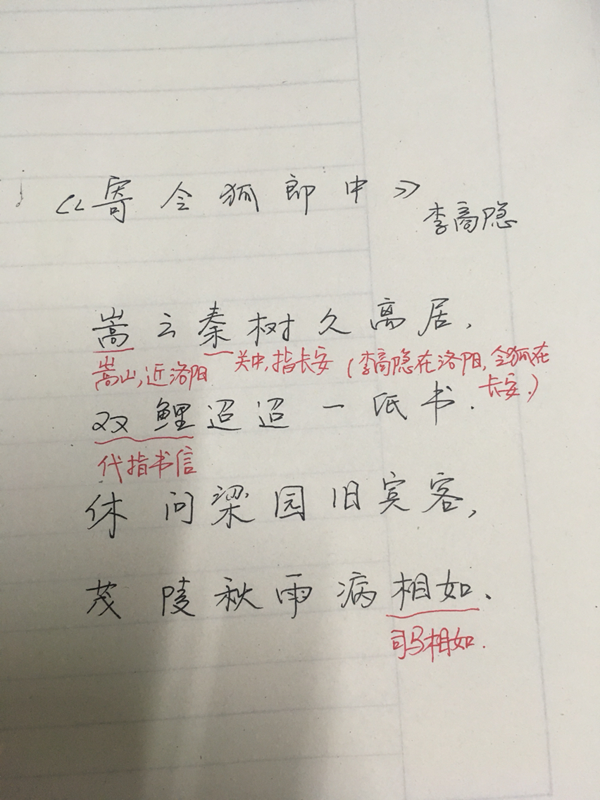 004f39 李商隐"寄令狐郎中" 李商隐和令狐绹,一个在洛阳,一个