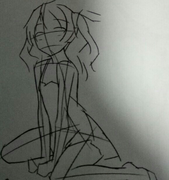 动漫人物跪坐姿势未收录 跪坐正面