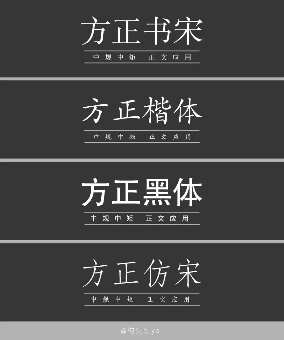 、方正楷体、方正黑体、方正仿宋,虽然可以商用,但依然需要书面授权。