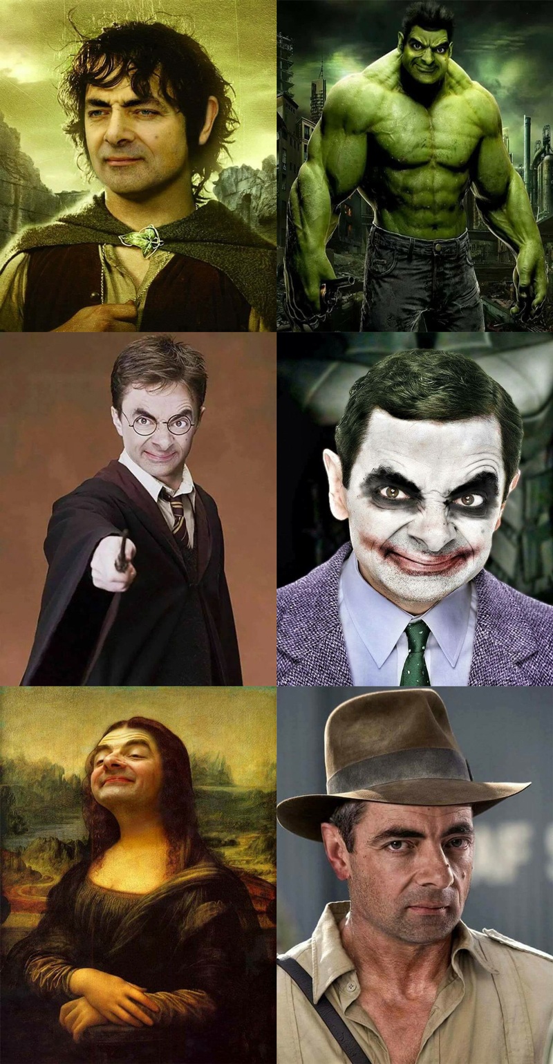 憨豆先生的photoshop图片