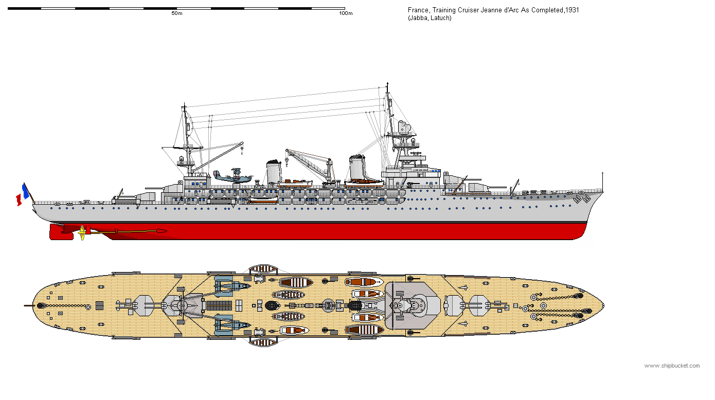 图纸分享圣女贞德号训练巡洋舰croiseurécolejeannedarc