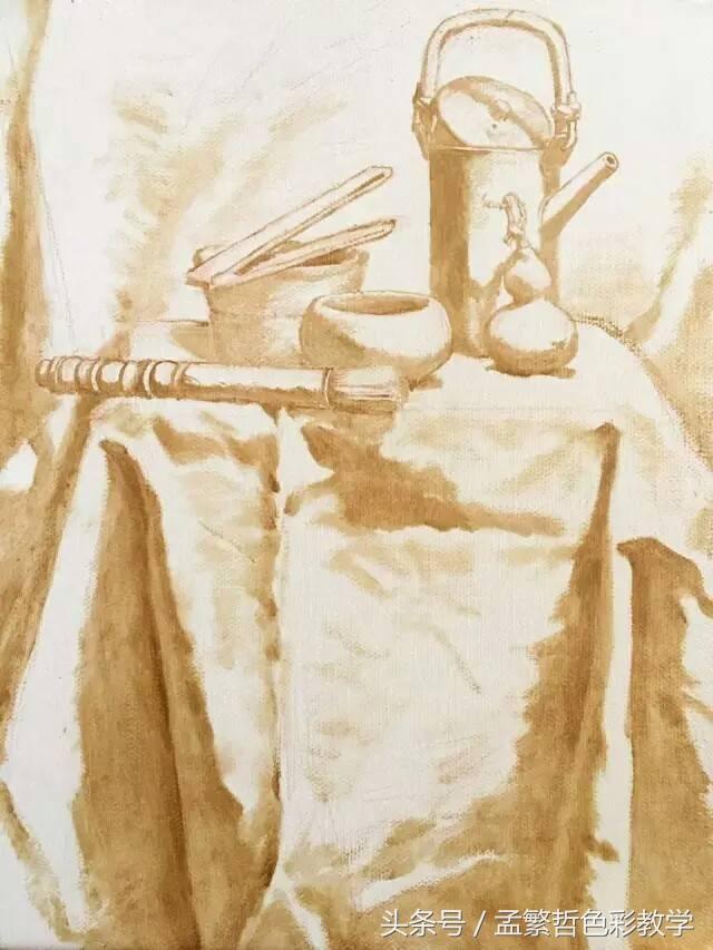 单颜色虚实画出大轮廓