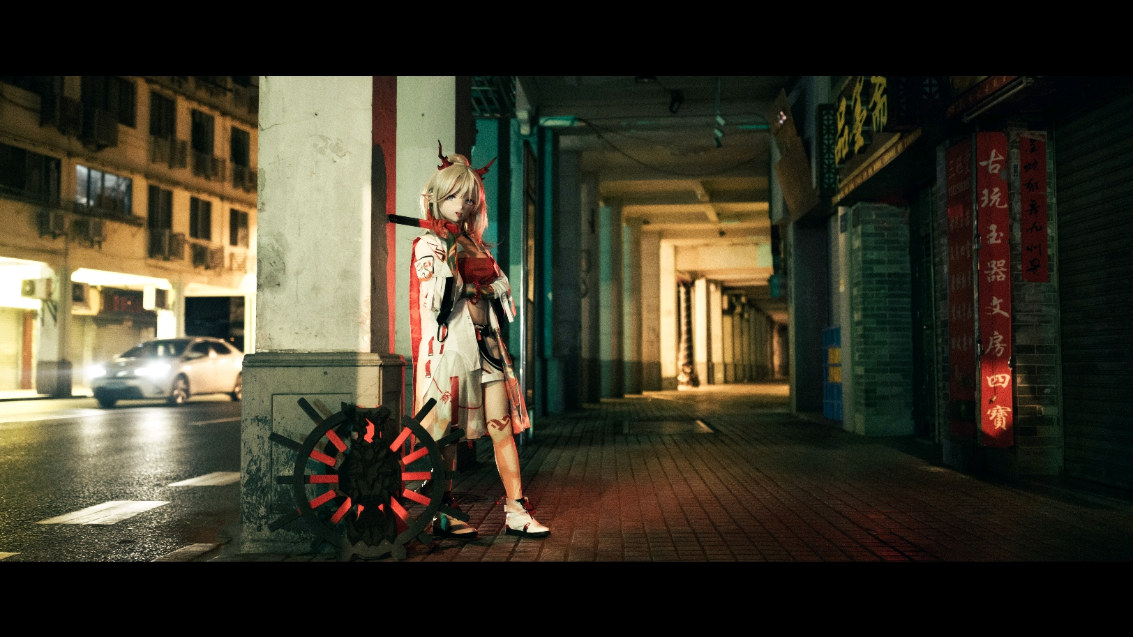 明日方舟 年 kigurumi 街景夜拍