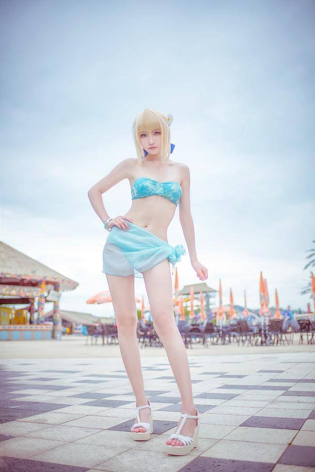 阿尔托莉雅 泳装cosplay cn:泡泡