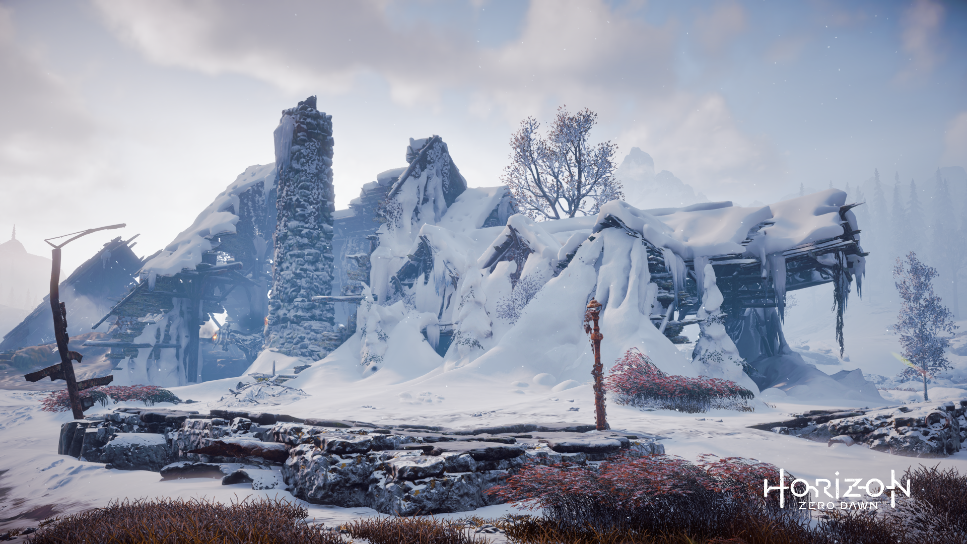 地平线-零之黎明-冰封荒野 horizon zero dawn the frozen wilds 木屋