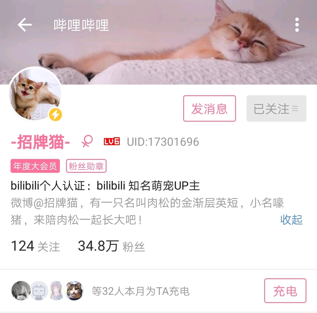 花花与三猫catlive 真的是我一直关注的了…可以说是看着猪皮长大然后